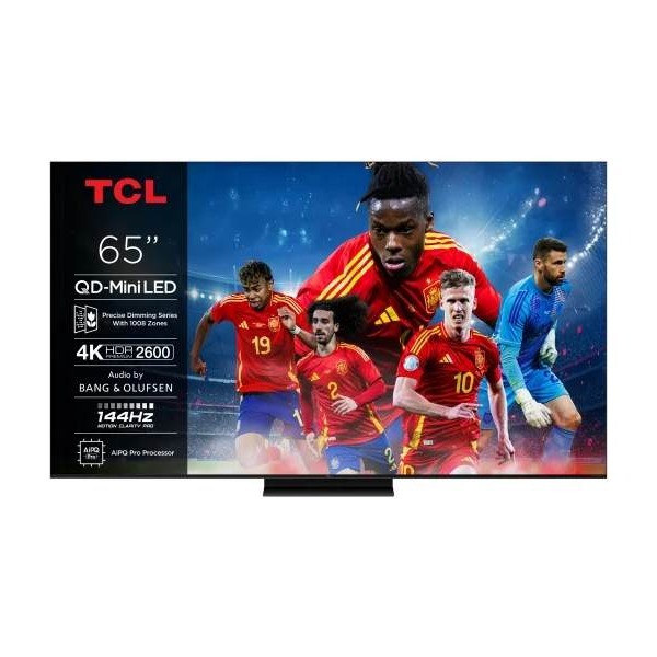 TV TCL 65C71K 65" (165,1 cm), MiniLED, 4K UHD, 144 Hz, Smart TV, AiPQ Pro Processor, Dolby AC4 Dolby TrueHD, Quantum Dot

