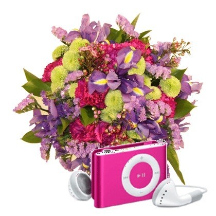 Regala flores con iPods