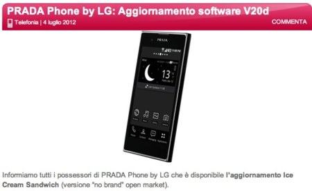 Android 4.0 para Prada 3.0