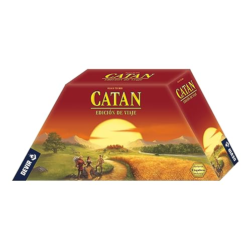 Devir - Catan Edición de Viaje, Juego de Mesa, con Amigos, 10 años, Edición Compacta del original Catan (BGPCATA)