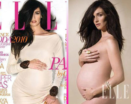 Paz Vega embarazada y desnuda para Elle