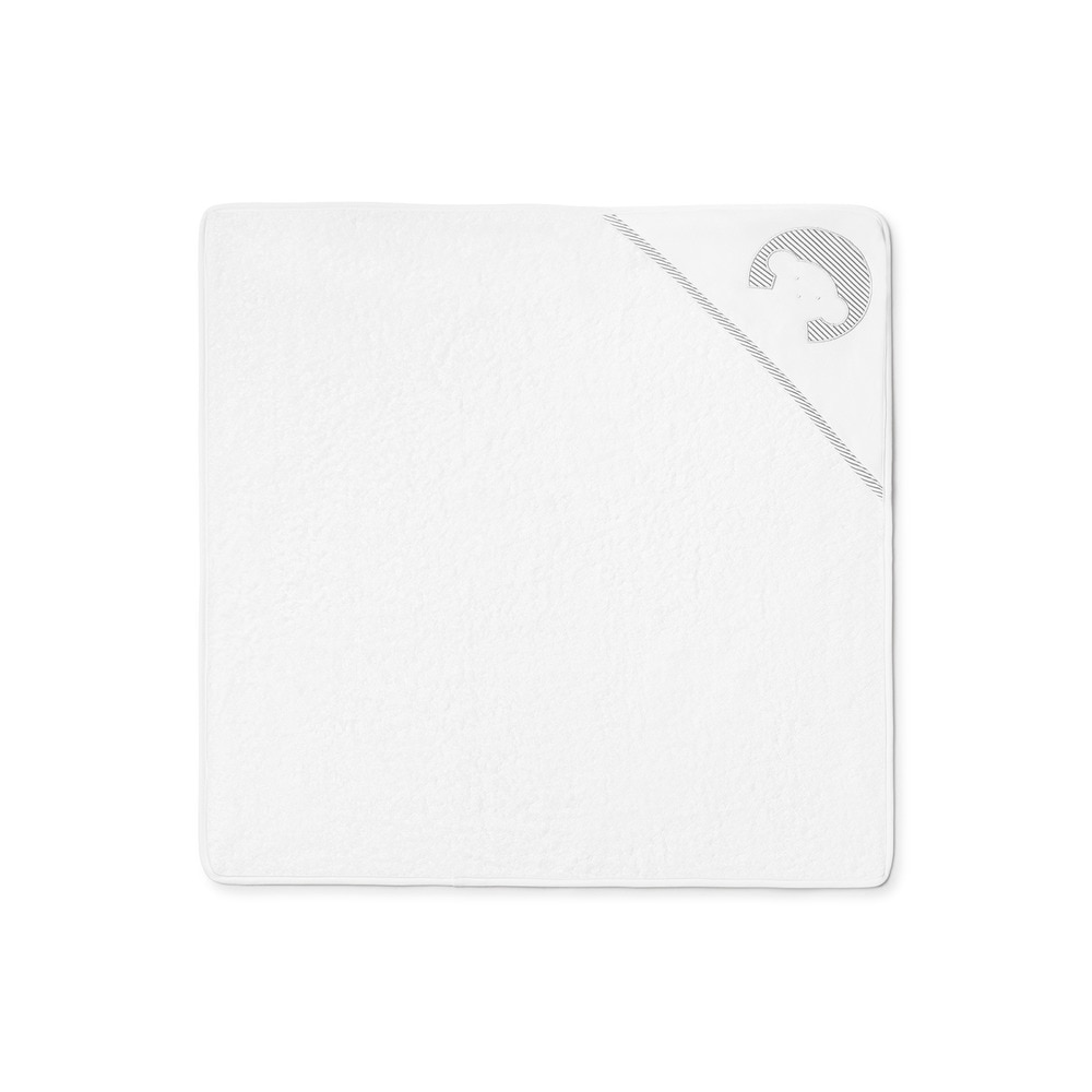 Capa de baño Tous Baby con capucha oso silueta en blanco