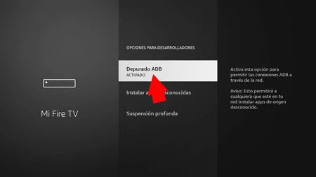 Depurado USB en el Amazon Fire TV