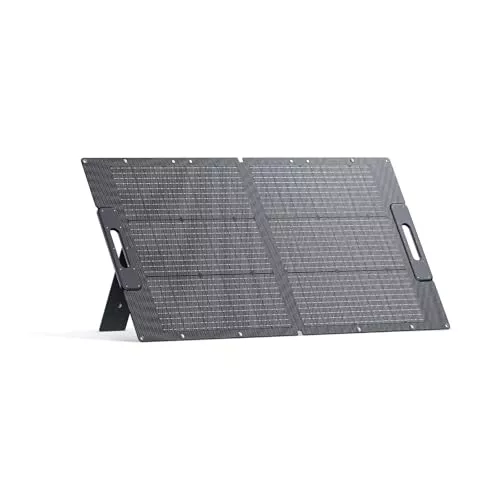 BLUETTI 100W Panel Solar, para Central Eléctrica Portátil AC2A EB3A AC50B AC70 AC180 AC200L AC300, Cargador Solar Plegable con Patas Ajustables para Acampar, Viajar