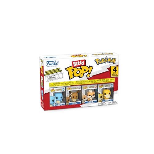 Funko Pop! Bitty: Pokemon - Squirtle, Eevee, Growlithe, and Psyduck