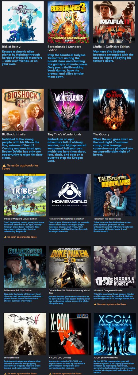 Borderlands, Mafia y BioShock junto a otros 12 juegos más están de oferta a un precio ridículo