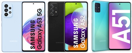 Samsung Galaxy A53 vs Galaxy A52 vs Galaxy A51: así ha evolucionado el rey de la gama media de Samsung