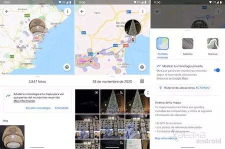 Google フォトのタイムライン