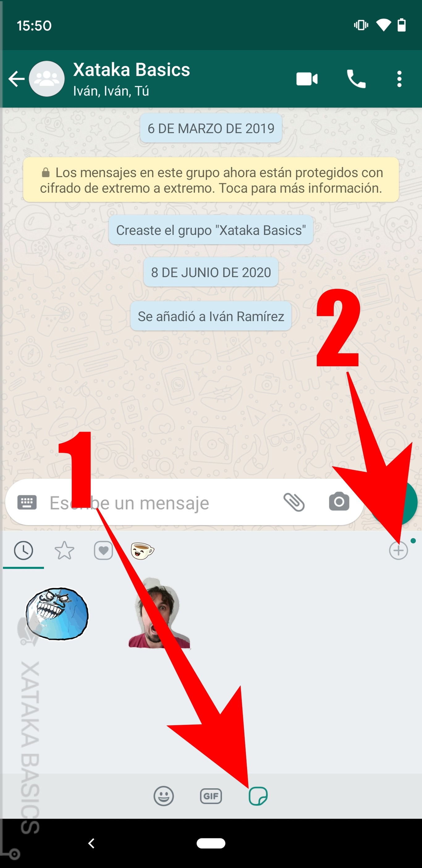 Cómo enviar stickers animados en WhatsApp