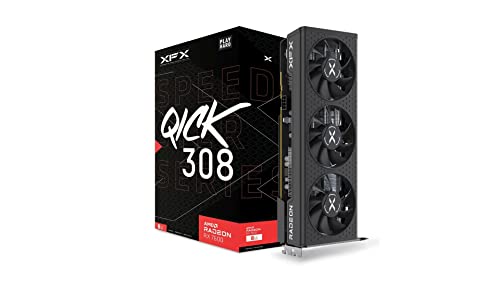 XFX Speedster QICK308 Radeon RX 7600 - Tarjeta gráfica para Juegos con 8 GB GDDR6 HDMI 3xDP, AMD RDNA™ 3(RX-76PQICKBY)