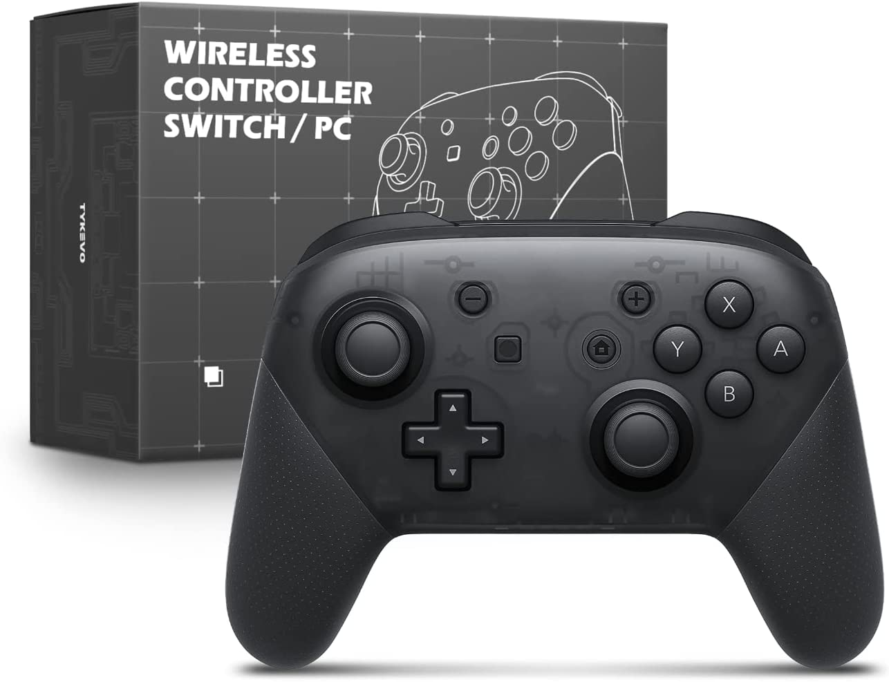Mando para Nintendo Switch Pro Controller TYKEVO Mando para PC Inalámbrico Bluetooth y con Cable USB, con Batería Recargable de 600mAh, Giroscopio de 6 Ejes y Vibración Dual, Fácil de Configurar