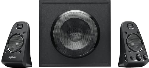 Logitech Z623 THX 2.1 Sistema de Altavoces con Subwoofer, Certificado THX Audio, 400 V de Pico, Graves Potentes, Entradas 3.5 mm/RCA, Enchufe EU, Negro