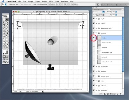 Archivo psd para realizar tus esquemas de iluminación en estudio