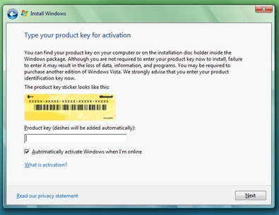 Instalar Windows Vista de forma completa desde un DVD de actualización