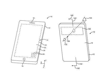 Apple patenta un dispositivo con altavoces debajo de la pantalla y una ventana de realidad aumentada