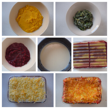 Lasaña arcoíris paso a paso