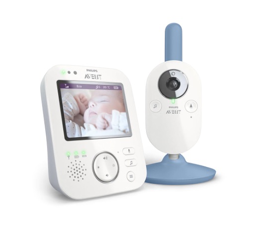 Philips Avent
Vigilabebés con vídeo Philips Avent pantalla 3,5'' cm. blanco/azul