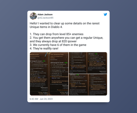 Tweet de Adam Jackson