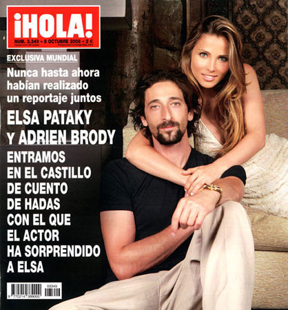 Elsa Pataky y Adrien Brody en Hola