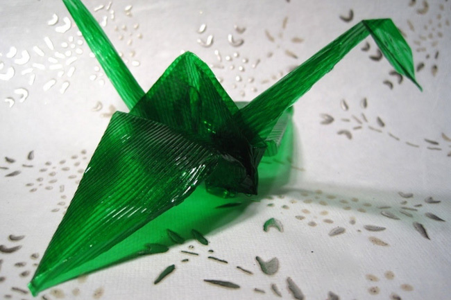 original técnica para hacer origami con gelatina