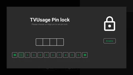 TV 上の Android TV アプリの PIN ロック使用法