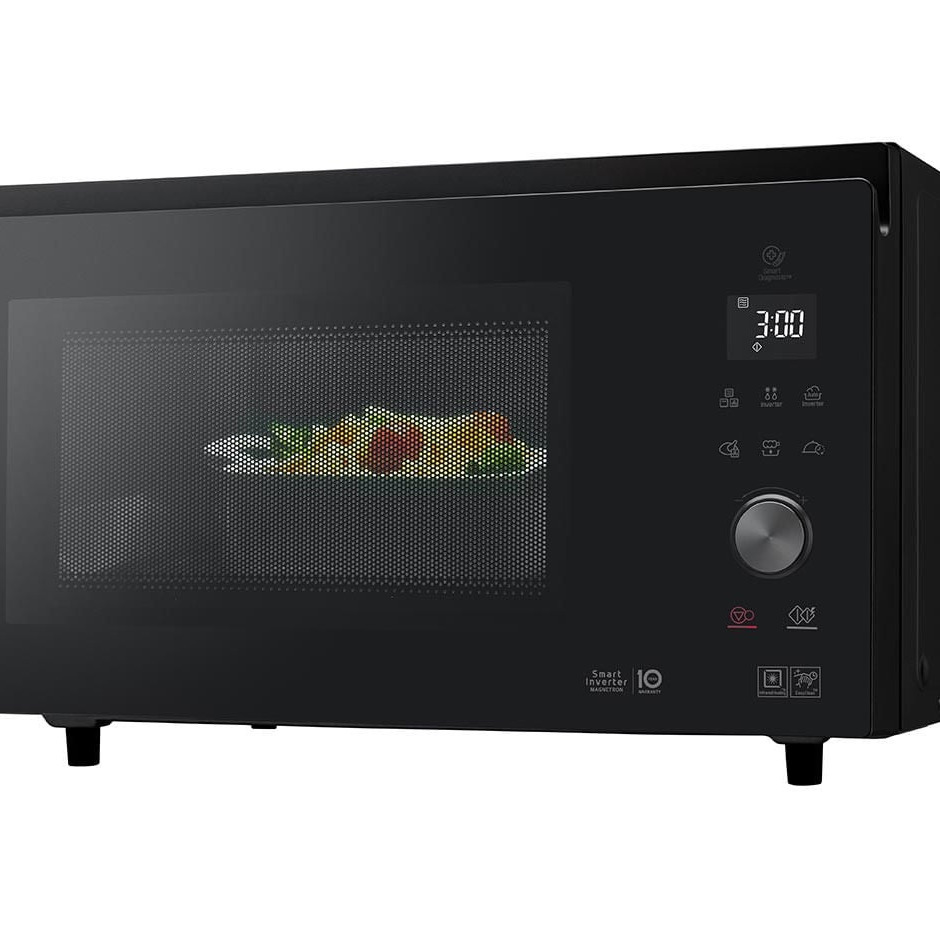 LG - Microondas  LG  39 litros, grill, 1.100 w y 4 en 1- MJ3965BPS.