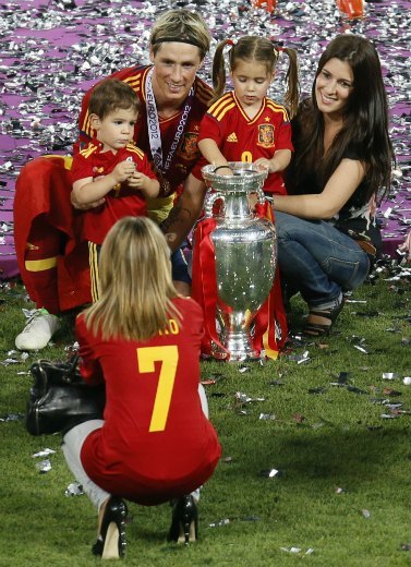Eurocopa 2012: Las celebraciones en el campo, mejor en familia