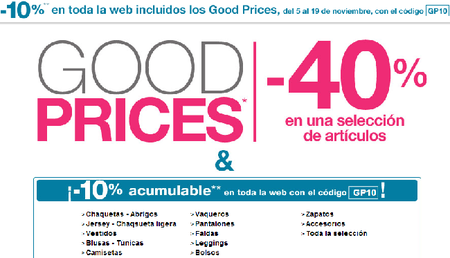 Vuelven los 'Good Price' a Pimkie hasta el 18 de noviembre