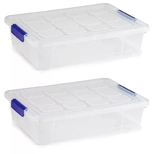AC - Pack de 2 Cajas de ordenación de plástico 