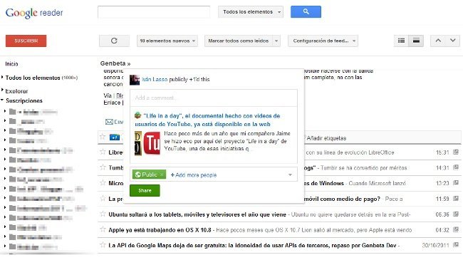 Ya está aquí el Google Reader renovado