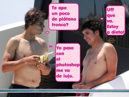 Rafa Nadal al natural y sin photoshop, vaya cambio ¿no?