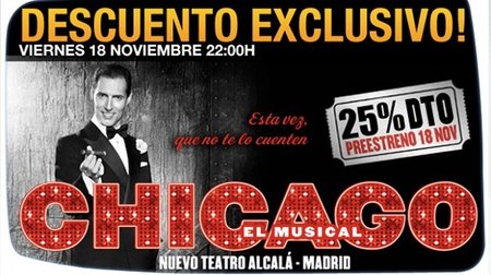 Preestreno del musical Chicago con un descuento del 25% con Muchoviaje.com
