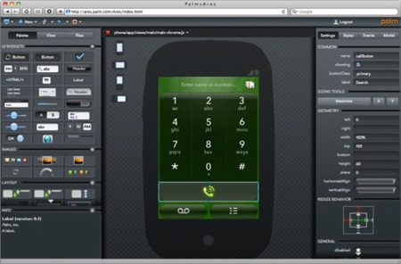 Palm Ares, desarrolla para webOS desde el navegador