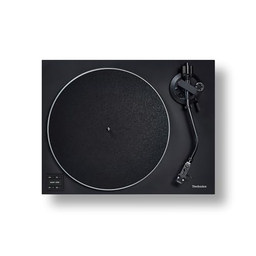Technics SL-40CE-K Tocadiscos de Tracción Directa, Motor Sin Núcleo, Ecualizador De Fono Integrado, Cápsula AT-VM95C, Plato De Aluminio, Negro
