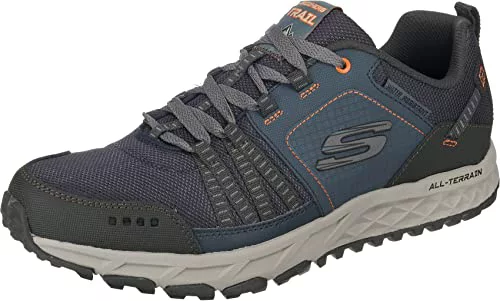 Skechers ESCAPE PLAN, Zapatillas para Hombre, Blue (Navy/Orange), 43 EU