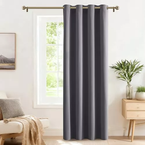 PONY DANCE Cortina Dormitorio Opaca 1 Pieza 140x240 CM, Termicas Aislantes Frio y Calor