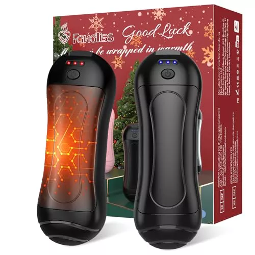 FANDLISS Calentador de Manos Recargable 2-en-1,2025 Nuevo Diseño Magnético Calentador de Manos Portátil Batería 6000mAh,3 Niveles de Calor para Deportes al Aire Libre,Camping, Senderismo -Negro