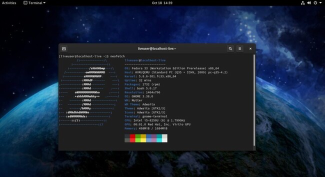 Fedora 33 Desktop 1024x557