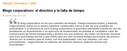 La función del directivo y los blogs corporativos