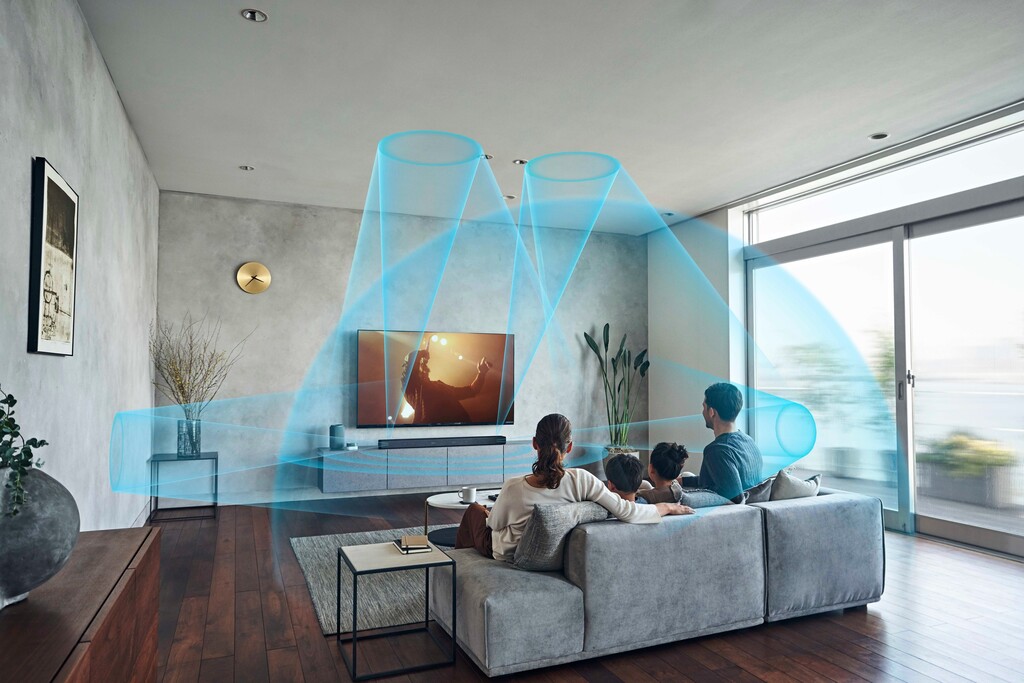 Sony anuncia la HT-A7000, una barra de sonido 7.1.2 con subwoofer integrado y Dolby Atmos que podrás ampliar añadiendo más altavoces