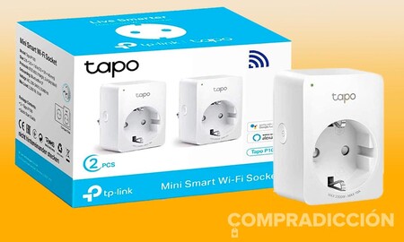Dos casi a precio de uno: ahora en Amazon tienes el pack de dos enchufes inteligentes TP-Link Tapo P100 por sólo 17,99 euros