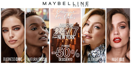 En Douglas tenemos 50% de descuento en la segunda unidad de maquillaje Maybelline NY