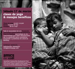 CCDT: Haz yoga o date un masaje para un mundo mejor