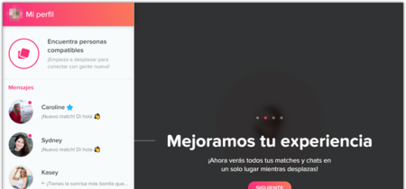 Tinder ya tiene aplicación web para que ligues desde el escritorio
