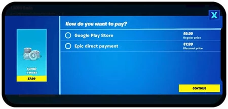 Epic が Google Play 版 Fornite に導入した独自の課金システム