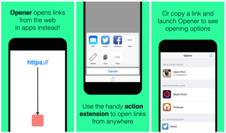 Opener, la aplicación de iOS que hace de puente para otras aplicaciones