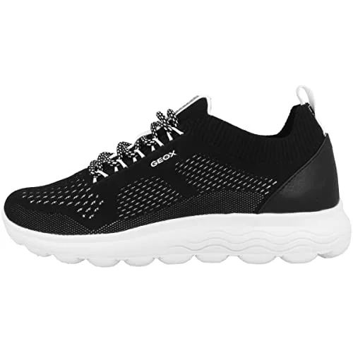 Geox D Spherica A, Zapatillas Mujer, Negro C9999, 40 EU