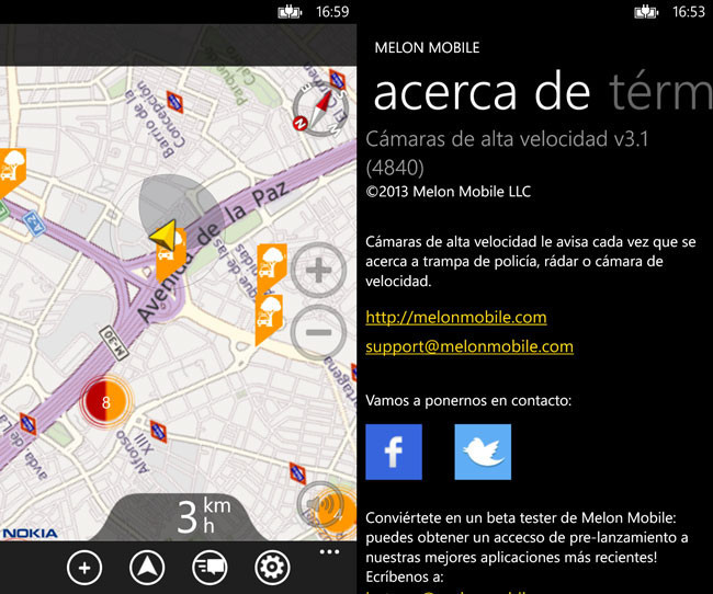 Speed cameras, mapa