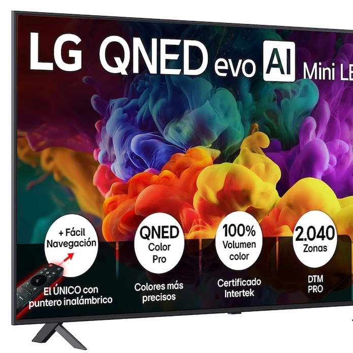 TV QNED evo Mini LED 164 cm (65") LG 65QNED85B6B 4K, Smart TV, AI, QNED85 - Gris oscuro / Negro