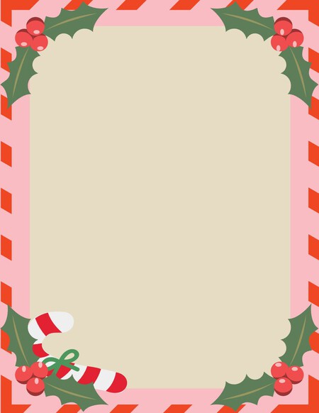 Christmas Letter Background Template